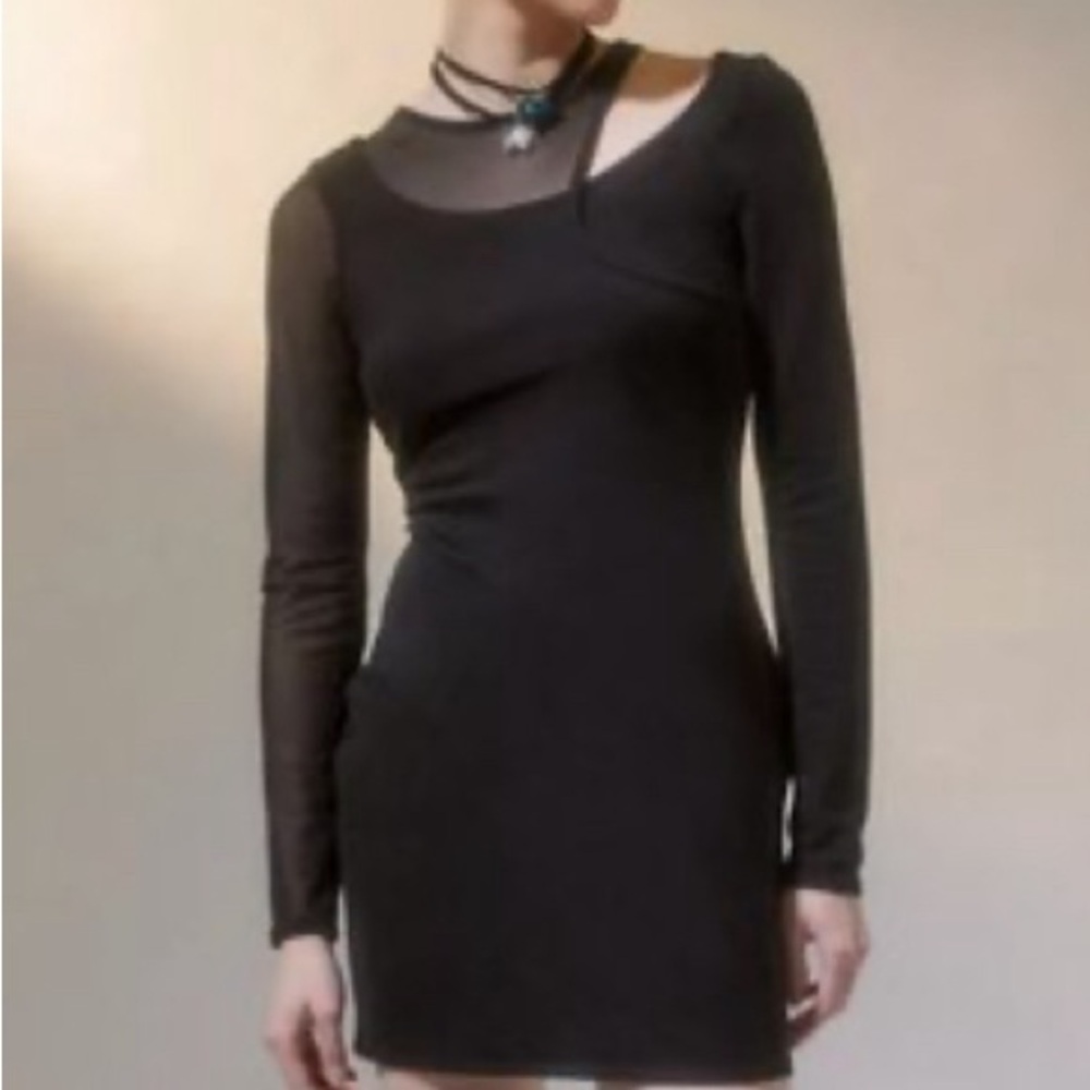 NWT- Urban Outfitters Bruna Mesh Layered Mini dress